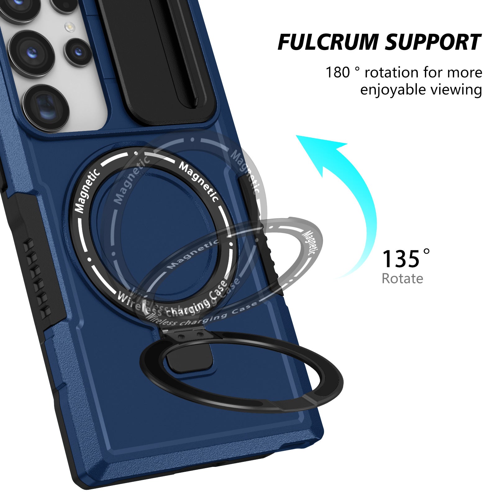For Samsung Galaxy S24 Ultra Case PC+TPU Phone Cover with Lens Lid Compatible with MagSafe For Samsung Galaxy S24 Ultra Case PC+TPU Phone Cover with Lens Lid Compatible with MagSafe